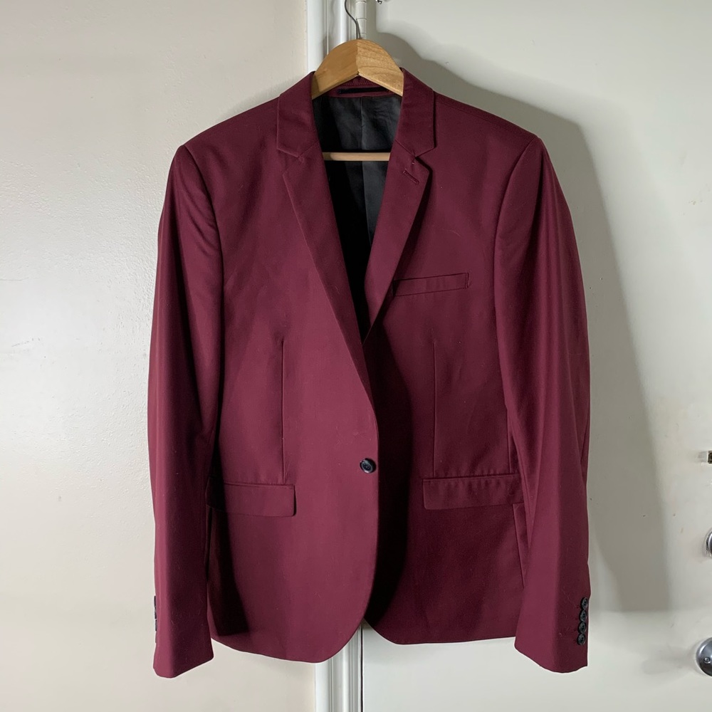 Top Man Burgundy Blazer Size 42